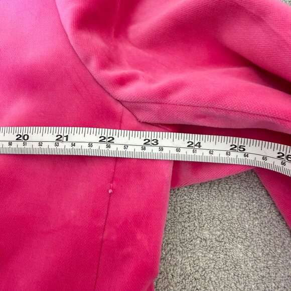 NWTJ.Crew Parke Blazer Womens Size 18 Pink Velvet Single-Button Jacket Lined - Picture 11 of 16